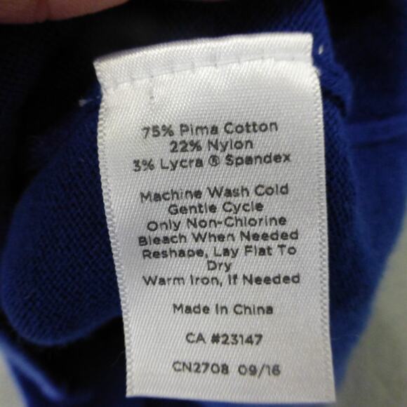 Talbots Sweater Womens Small Cardigan Button Up Blue Pima Cotton Grandma Teacher - Picture 7 of 8